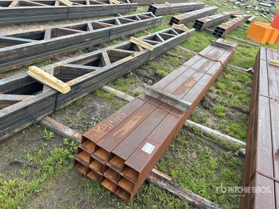 Quantity of (12) 5 x 4 x 11GA 18 ft Long Rectangle Tube Divers - Métaux