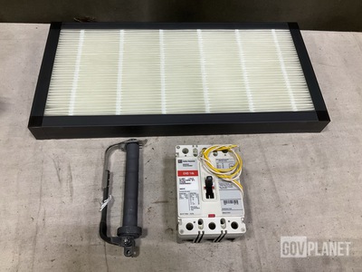 (18) Air Conditioning Filters, (1) Pin, (2) Circuit Breakers & Assorted Items