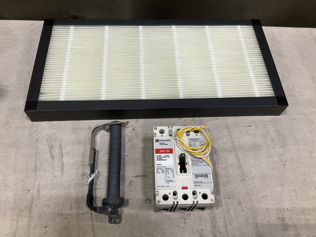 (18) Air Conditioning Filters, (1) Pin, (2) Circuit Breakers & Assorted Items
