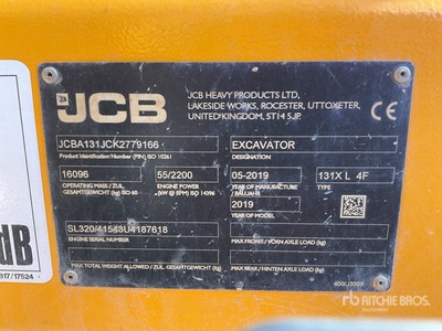 2019 JCB 131XL 4F Kettenbagger