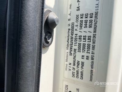2015 Hino 338 Gesloten vrachtwagen