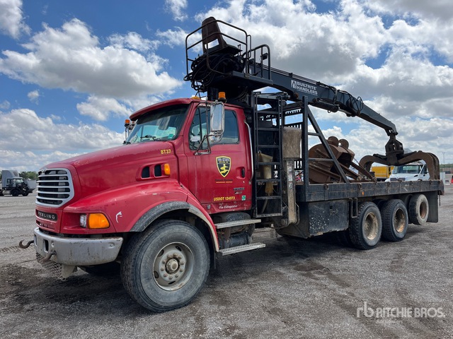 Build Rite Handlers Knuckle Boom on 2008 Sterling LT9500 8x4 Grapple Truck