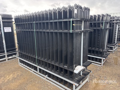 Quantity of 9 ft 6 in x 7 ft Powder Coated Fencing