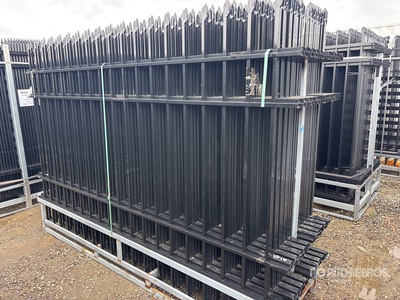 Quantity of 9 ft 6 in x 7 ft Powder Coated Fencing