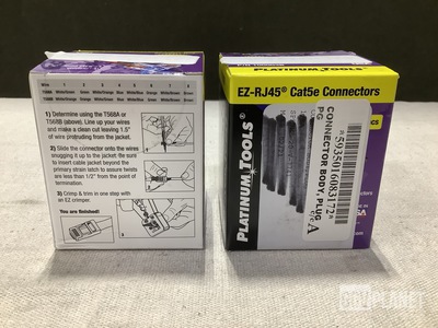 (44) Boxes of Platinum Tools EZ-RJ45 Cat5e Connectors