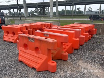 Quantity of (10) 36 in Water Fill Barrier