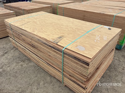 Quantity of (60) 4 ft x 8 ft (.37 in Thick) 1/2 in 4x8 CSP/DFP Plywood (Unused)