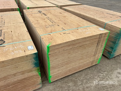 Quantity of (50) 4 ft x 8 ft 5/8 in 4x8 CSP/DFP Plywood (Unused)