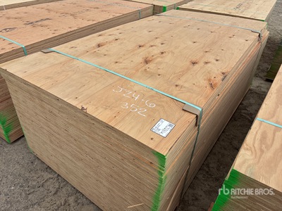 Quantity of (50) 4 ft x 8 ft 5/8 in 4x8 CSP/DFP Plywood (Unused)