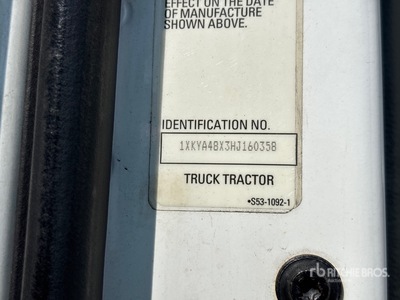 2017 Kenworth T680 4x2 S/A Day Cab Truck Tractor (Inoperable)