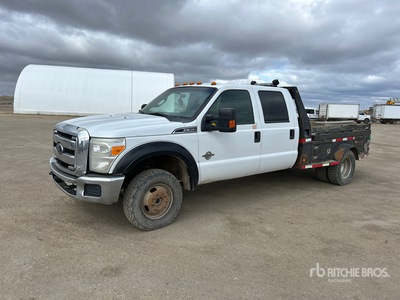 2012 Ford F-350 4x4 Crew Cab Flatbed Truck