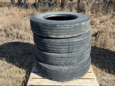 Quantity of (8) 11R24.5 RoadMaster Tires