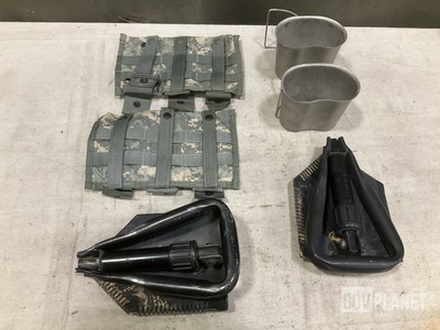 (62) Water Canteen Cups, (85) M4 Three Mag Pouches & Assorted Items
