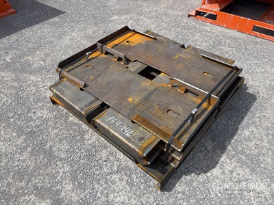 Quantity of (10) 2025 Kit Containers QT-F-BLANK 46 in Skid Steer Attachment Mounting Plate