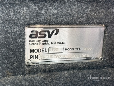 2022 ASV RT25 Compact Track Loader