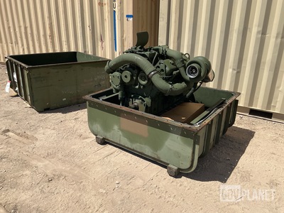 Detroit 8V-71T Turbo Diesel Engine w/Shipping Container