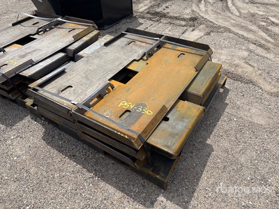 Quantity of (10) 2025 Kit Containers QT-F-BLANK Skid Steer Attachment Mounting Plate