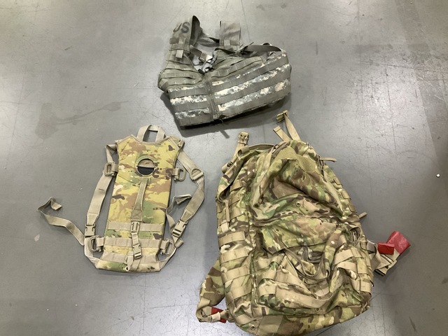 (27) Hydration System Carriers, (47) Fighting Load Carriers & Assorted Items