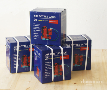 Quantity of (4) 2024 Powertek 20 ton Pneumatic Bottle Jack (Unused)