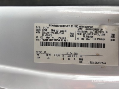 2022 Ford F-550 XL 4x4 Service Truck