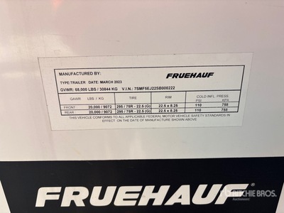 2025 Fruehauf 53 ft T/A Gesloten aanhangwagen