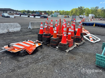 Quantity of (5) Pallets of Cones, Barrels, Signs & Stands