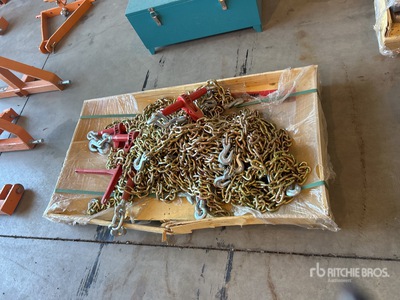 Quantity of (5) 2026 Suihe BC-5400 5400 lb Ratchet Binders and (10) 20 ft Chains Divers - Magasin, entrepôt, consommateur (Unused)