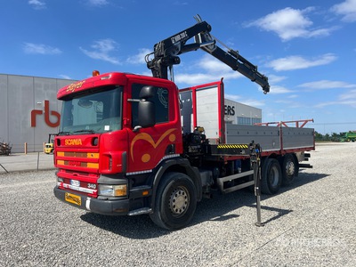 2000 Hiab 200-5 7000 kg Articulated Boom on 2000 Scania 340 6X2 6x2 Autocarro ribaltabile con gru