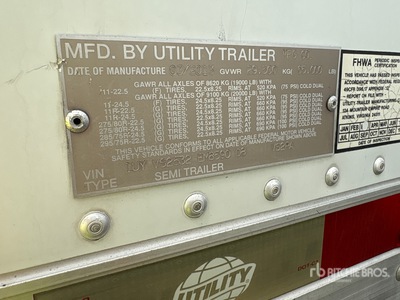 2014 Utility 53 ft x 102 in T/A Refrigerated Trailer