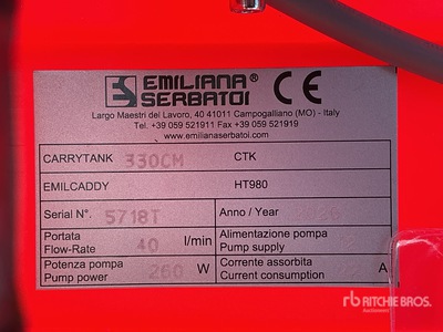 2026 Emiliana Serbatoi EU-TANK 330 330 L gal Poly Portable Diesel Transfer and Dispensing Tank Fuel Tank (Unused)