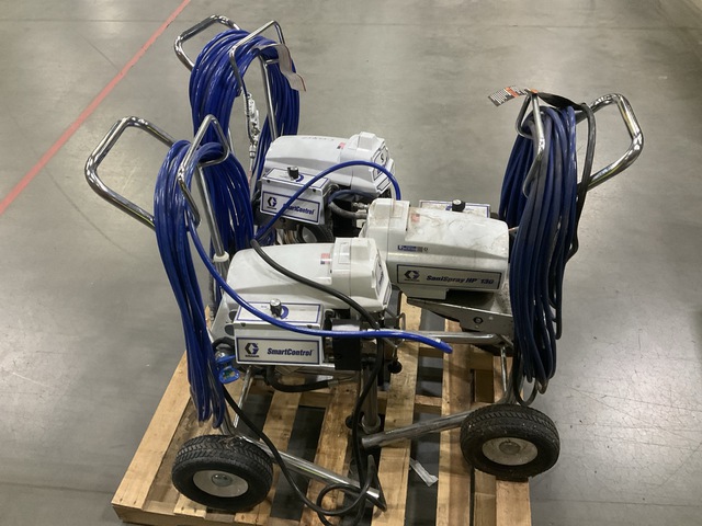 (3) Graco SaniSpray HP 130 Disinfectant Sprayers