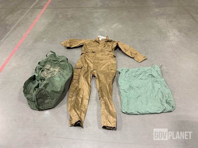 (40) Barracks Bags, (4) Pairs of Fuel Handler Coveralls & Assorted Items