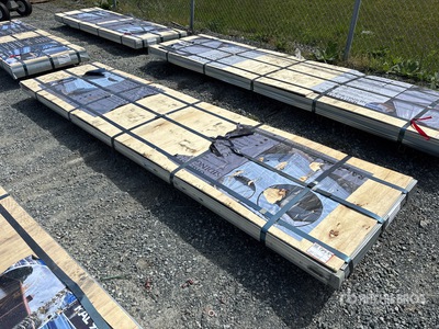 Quantity of (100) 3 ft x 12 ft Sheets Grey Steel Siding Roofing (Unused)