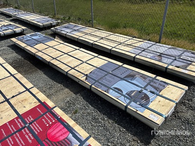 Quantity of (100) 3 ft x 16 ft Sheets Grey Steel Siding Roofing (Unused)