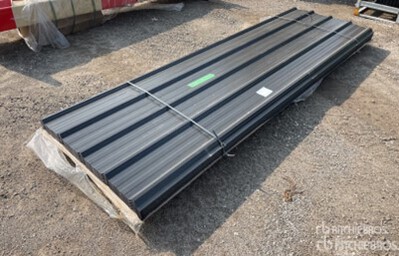 Quantity of (150) 3 ft x 12 ft Sheets Black Steel Siding Roofing 5,400 SQFT (Unused)