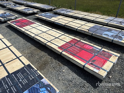 Quantity of (100) 3 ft x 16 ft Sheets Red Steel Siding Roofing (Unused)