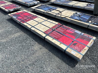 Quantity of (125) 3 ft x 12 ft Sheets Red Steel Siding Roofing (Unused)