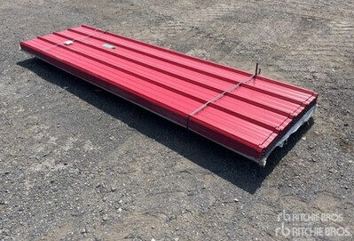 Quantity of (100) 3 ft x 10 ft Sheets Red Steel Siding Roofing 3,000 SQFT (Unused)