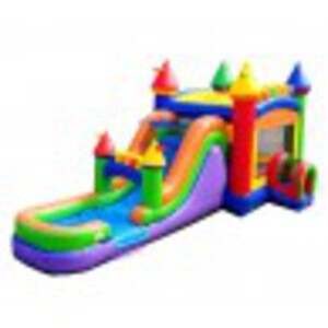 Electric Mega Rainbow Combo Inflatable Bounce House with Blower ورش و مخازن متنوعة