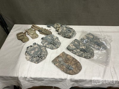 (61) Entrenching Tool Carriers, (122) Canteen Pouches & Assorted Items