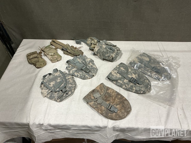(61) Entrenching Tool Carriers, (122) Canteen Pouches & Assorted Items