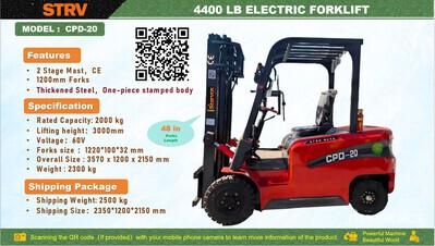 2026 STARVOX CPD-20 4400 lb Chariot Élévateur Électrique (Unused)