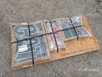 Quantity of (3) Caterpillar, Cummins, Peterbilt Neon Signs (Unused)