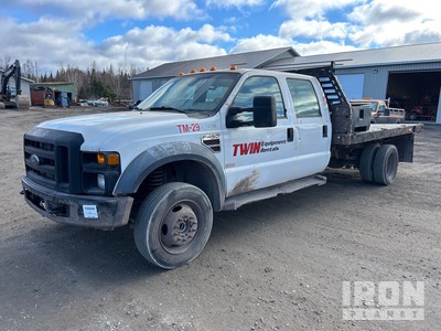 2008 Ford F-450 XL 4x4 Crew Cab Flatbed Truck