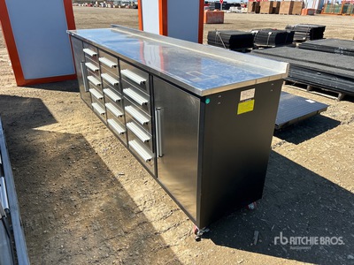 10FT-15D-2-01C 10 ft 15-Drawer Heavy Duty Workbench (Unused)
