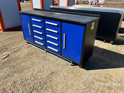 7FT-10D-2-01C 7 ft 3 in 10-Drawer Heavy Duty Workbench (Unused)