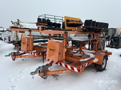 Quantity of (2) Ver-Mac Portable Temporary Traffic Signal Road Signs