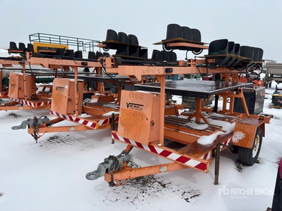 Quantity of (2) Ver-Mac Portable Temporary Traffic Signal Road Signs