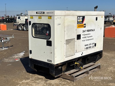 2009 Cat XQ20-4 18 kW Skid-Mounted Generator Set