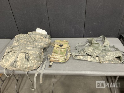 (97) Hydration System Carriers, (5) Large Field Pack Sets & Assorted Items